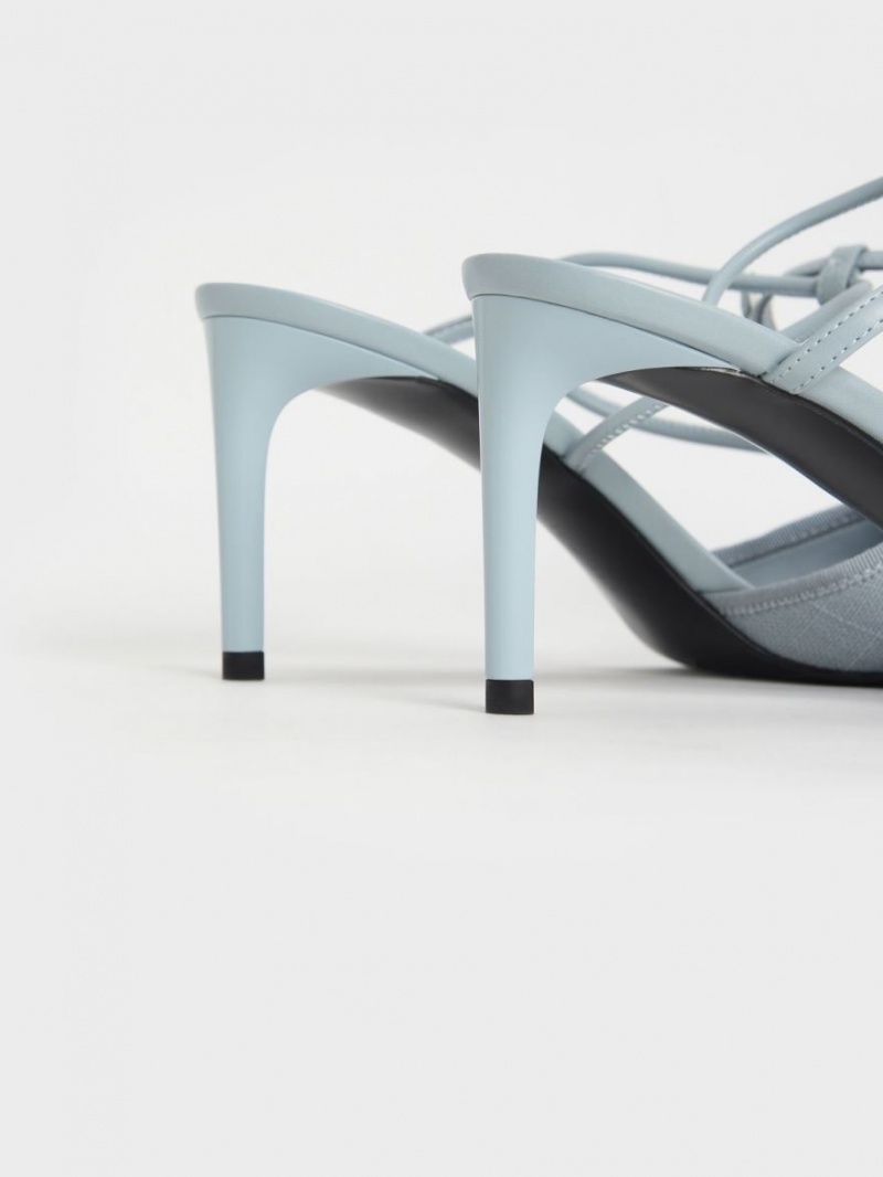 Charles And Keith Linen Asymmetric Pumps Light Blue | PHILIPPINES A653