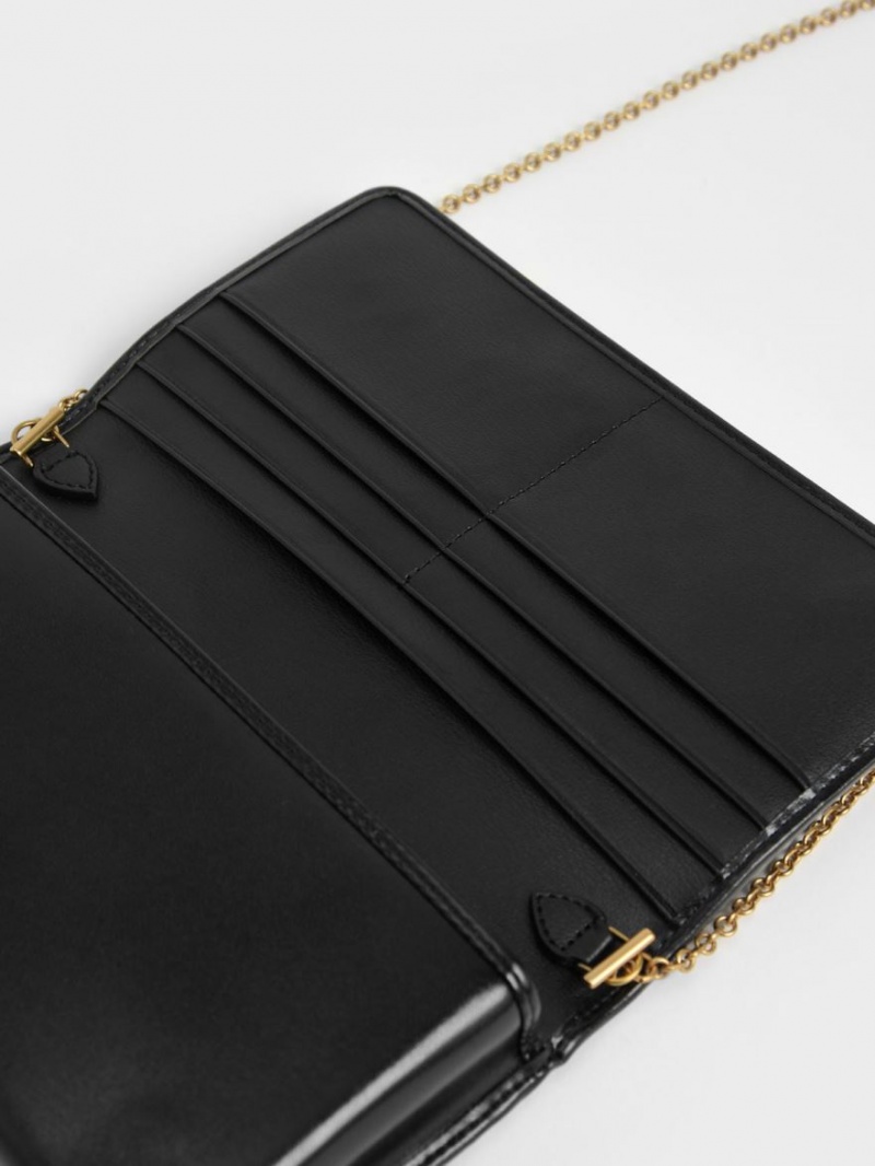 Charles And Keith Long Wallets Black | PHILIPPINES Y734