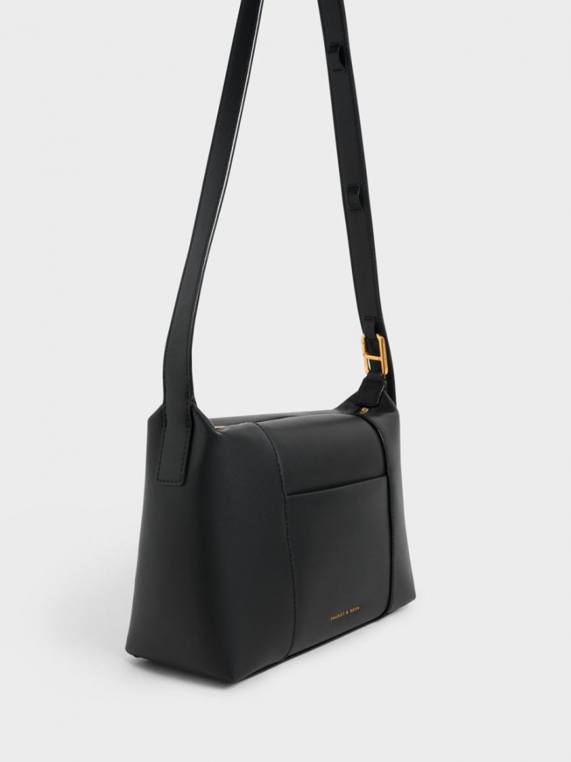 Charles And Keith Lorain Shoulder Bags Black | PHILIPPINES Q582