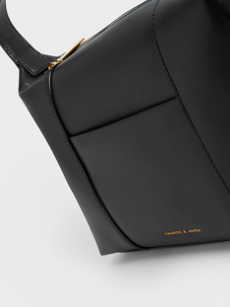 Charles And Keith Lorain Shoulder Bags Black | PHILIPPINES Q582