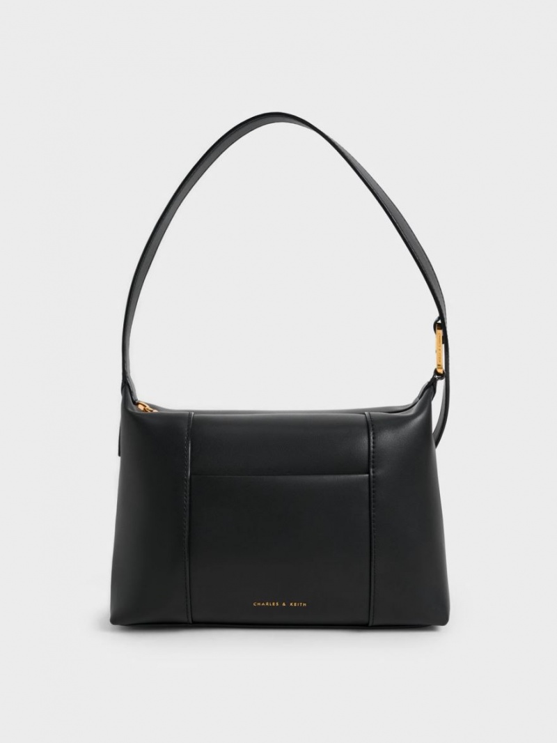 Charles And Keith Lorain Shoulder Bags Black | PHILIPPINES Q582