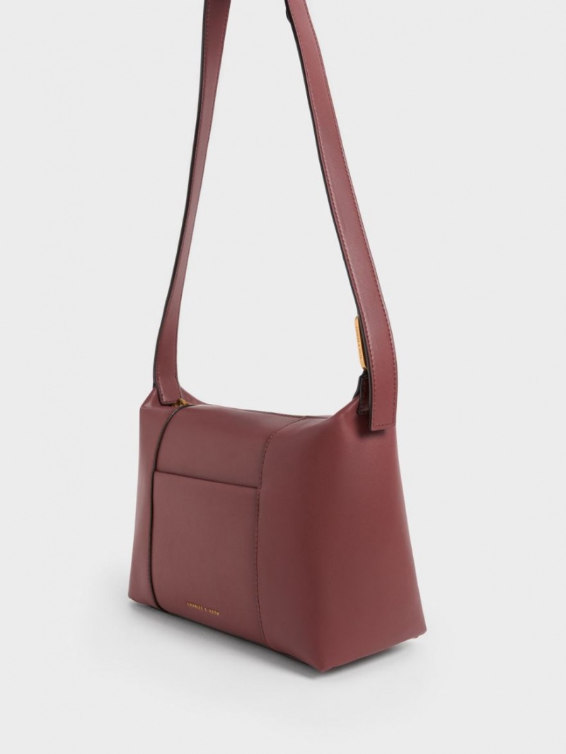 Charles And Keith Lorain Shoulder Bags Chocolate | PHILIPPINES R315