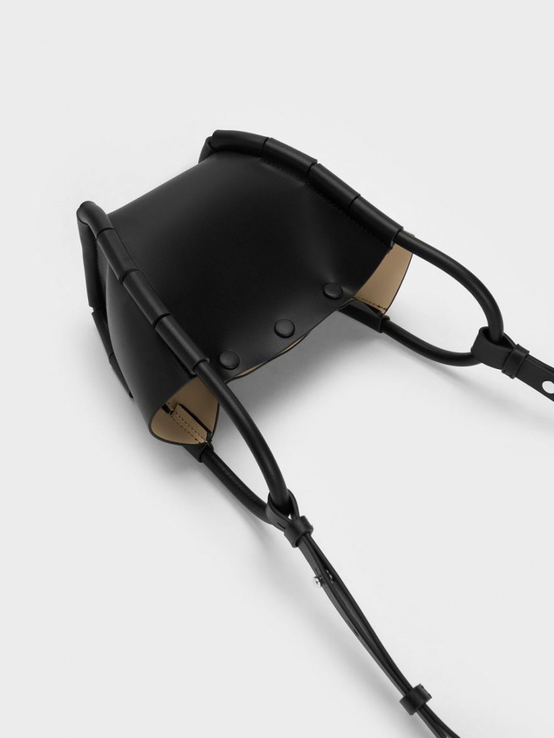 Charles And Keith Machina Bucket Bags Black | PHILIPPINES Y951