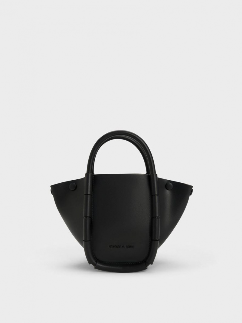 Charles And Keith Machina Bucket Bags Black | PHILIPPINES Y951