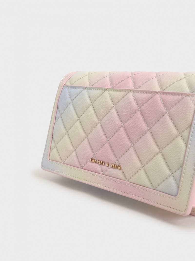 Charles And Keith Micaela Quilted Long Wallets Multicolor | PHILIPPINES I145