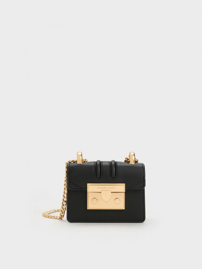 Charles And Keith Micro Charm-Embellished Clutch Bag Black | PHILIPPINES G287