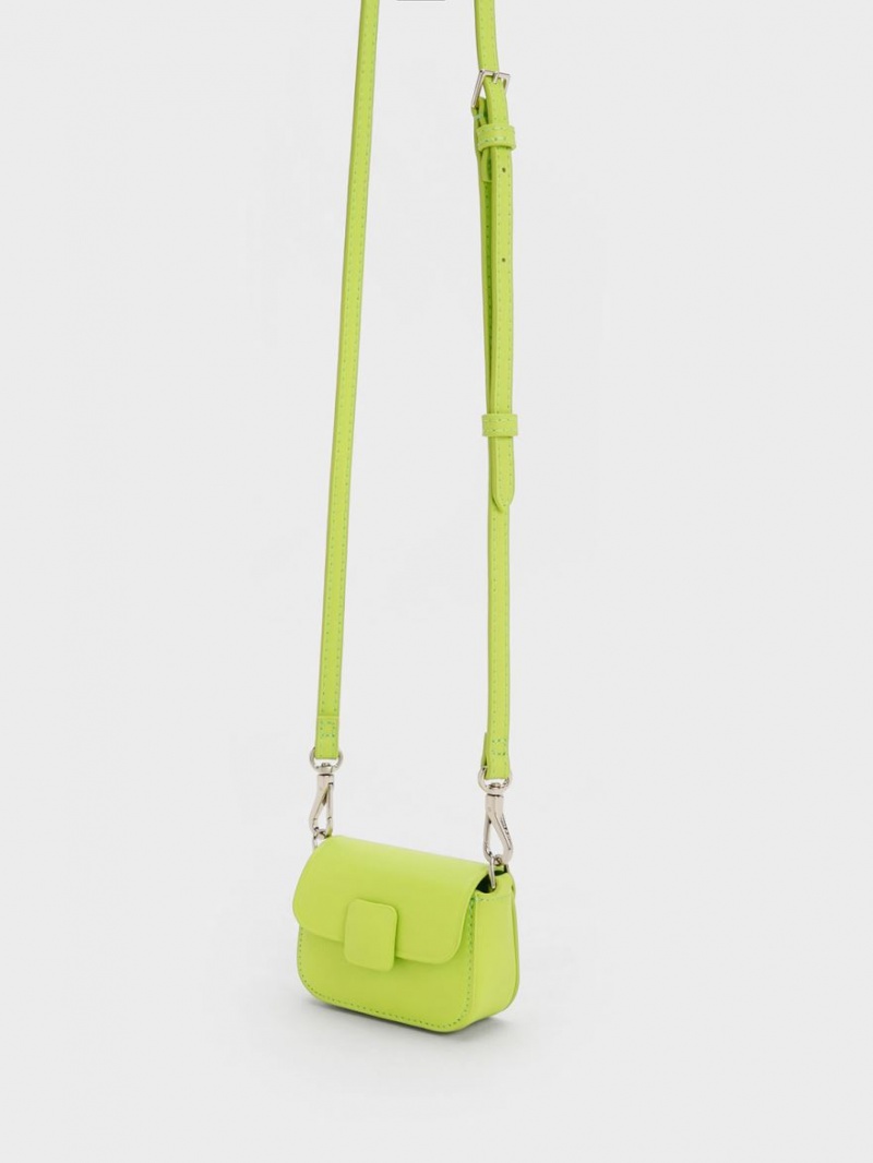 Charles And Keith Micro Koa Crossbody Bags Light Green | PHILIPPINES Z472