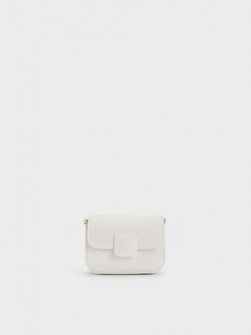 Charles And Keith Micro Koa Crossbody Bags Cream | PHILIPPINES Q308