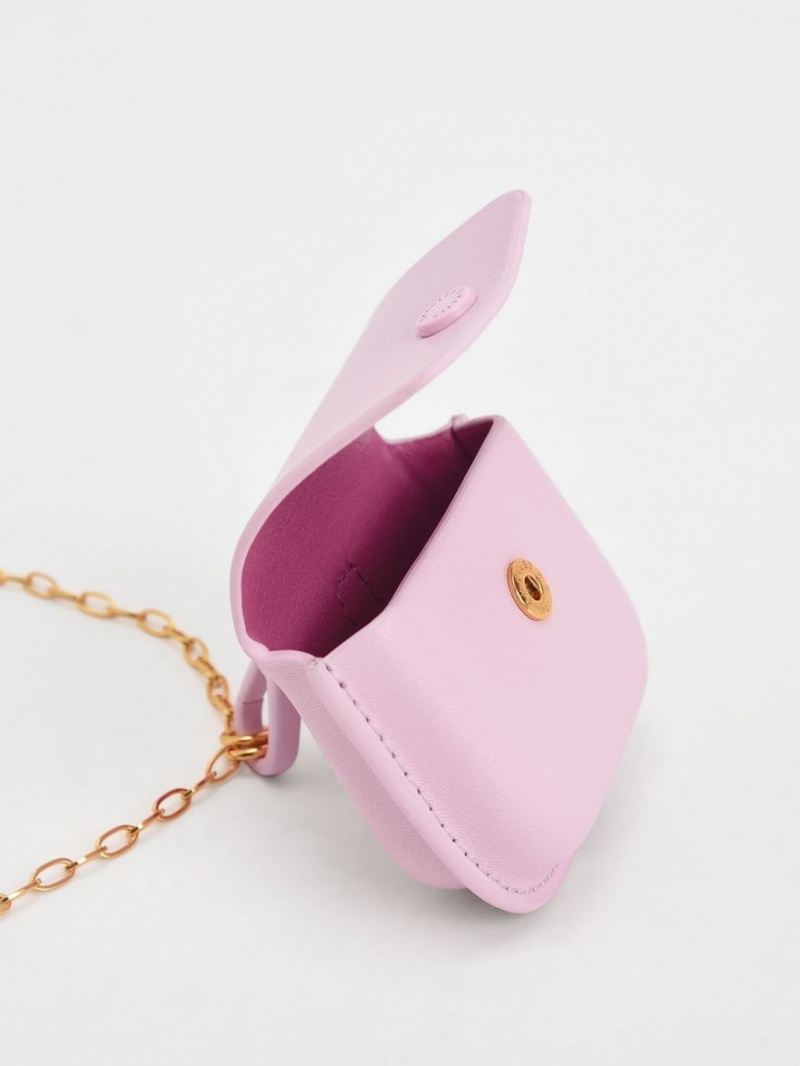 Charles And Keith Mini AirPods Pouches Light Pink | PHILIPPINES M280