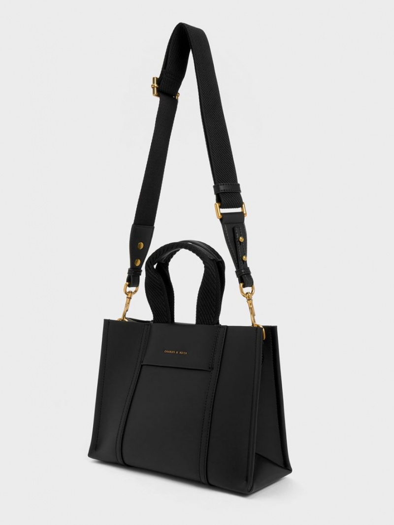 Charles And Keith Mini Shalia Tote Bags Black | PHILIPPINES V354