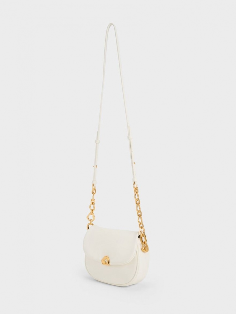 Charles And Keith Moira Braided Handbag White | PHILIPPINES R106