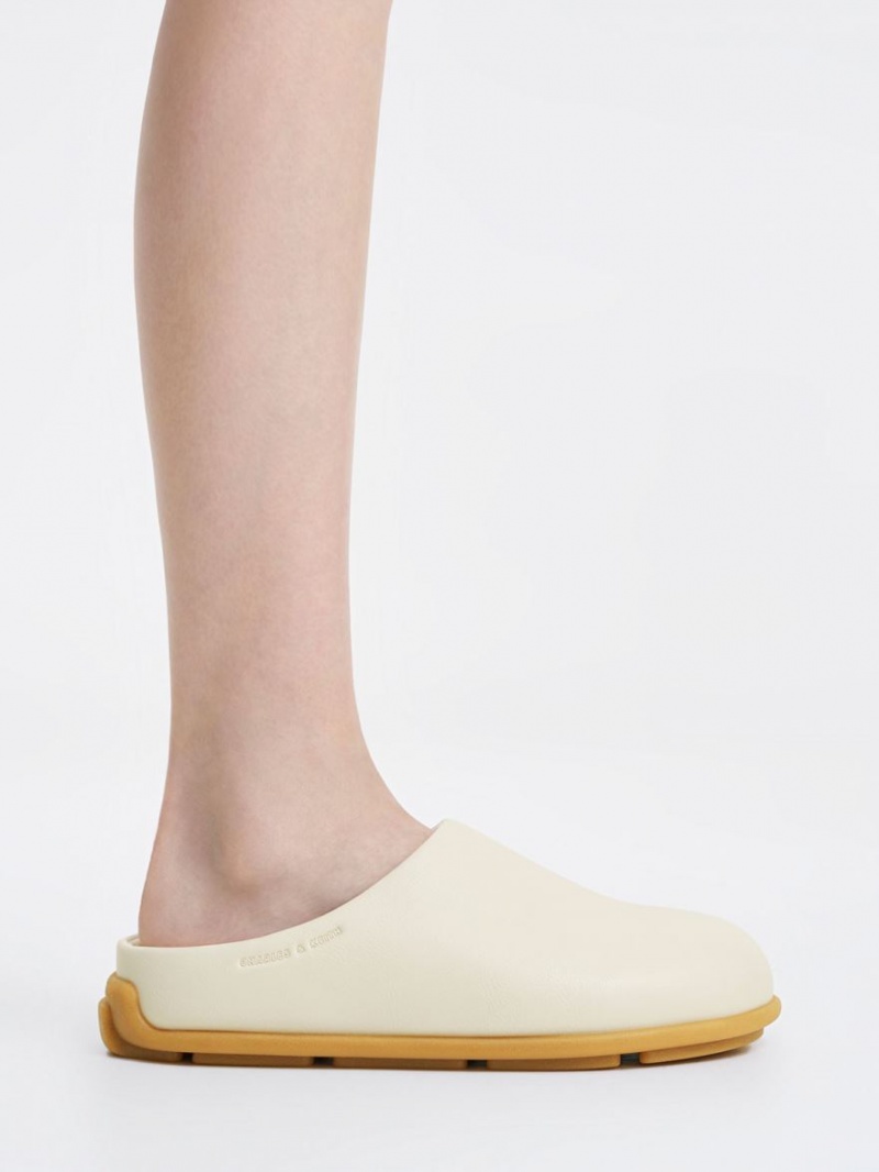 Charles And Keith Molly Flat Mules Cream | PHILIPPINES G142