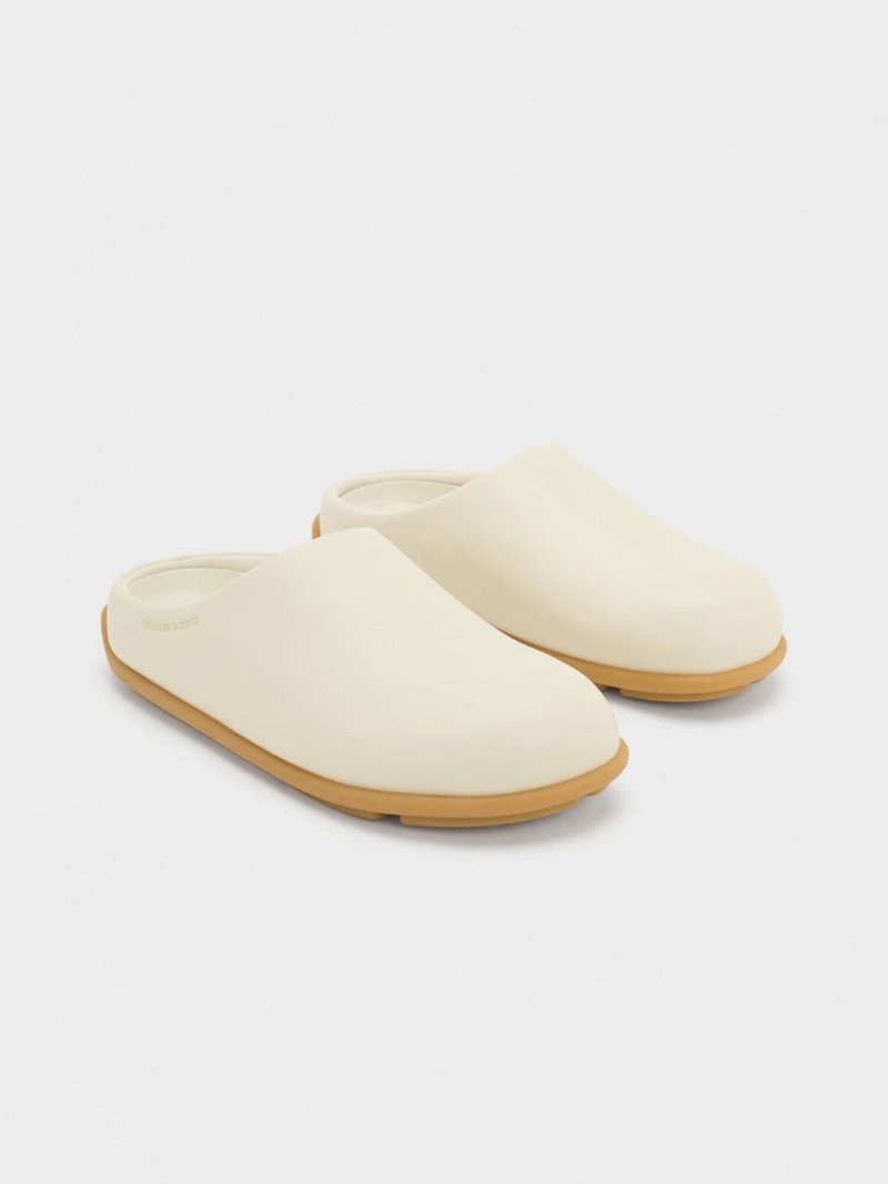 Charles And Keith Molly Flat Mules Cream | PHILIPPINES G142