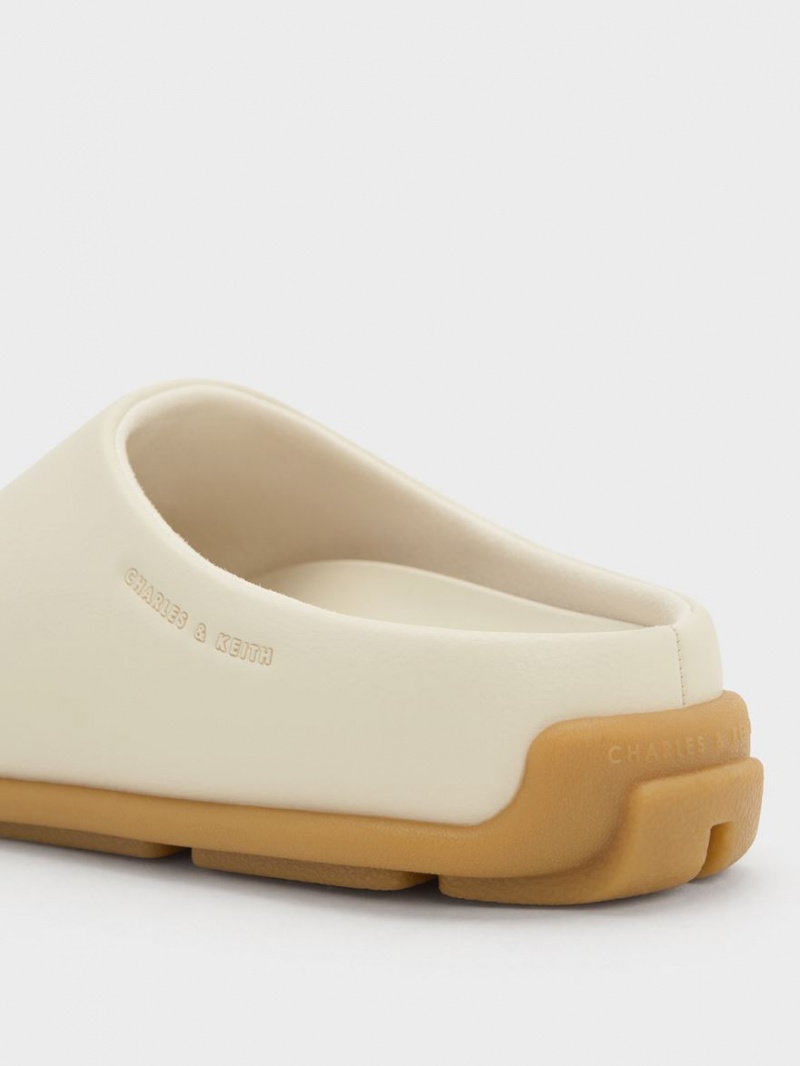 Charles And Keith Molly Flat Mules Cream | PHILIPPINES G142