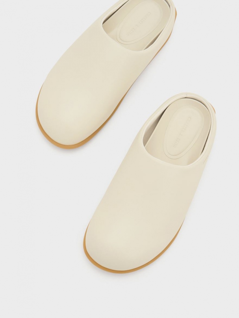 Charles And Keith Molly Flat Mules Cream | PHILIPPINES G142