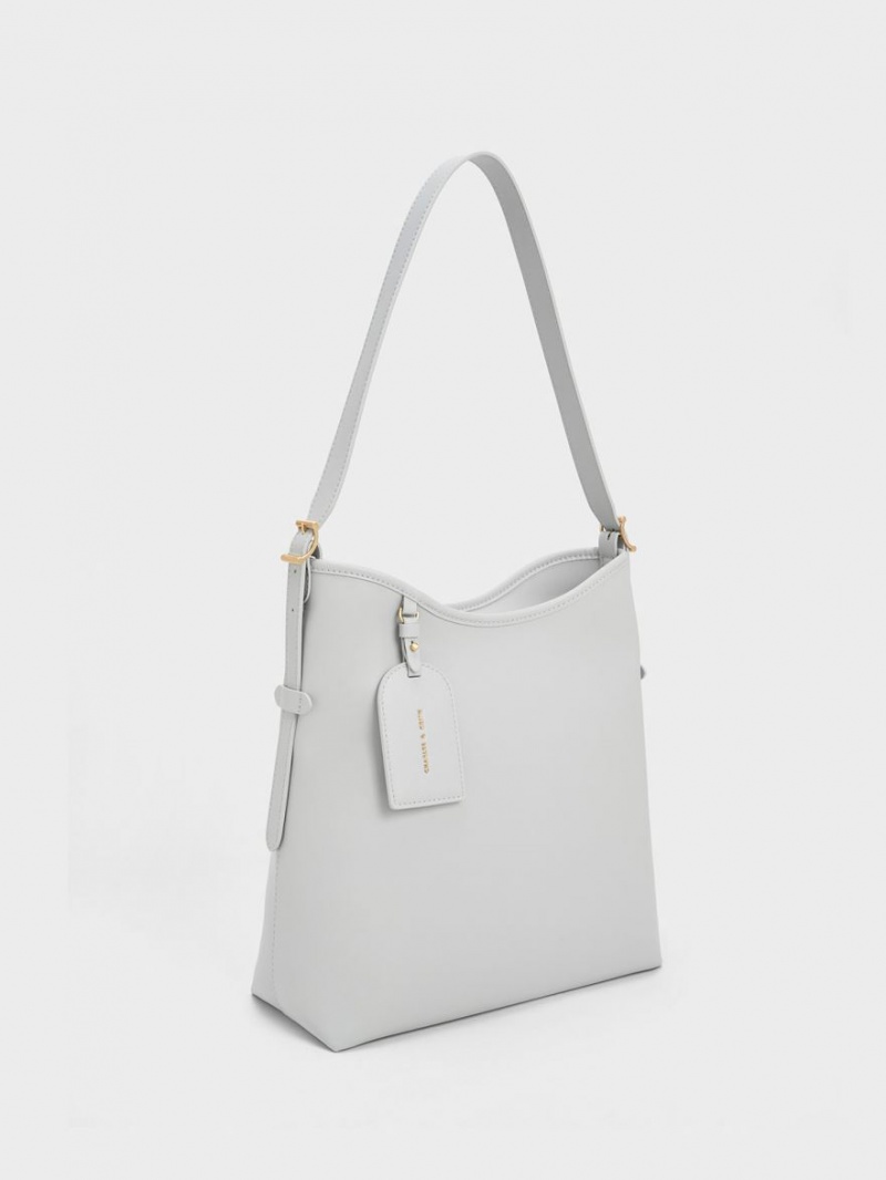 Charles And Keith Naomi Slouchy Hobo Bag Grey | PHILIPPINES I682