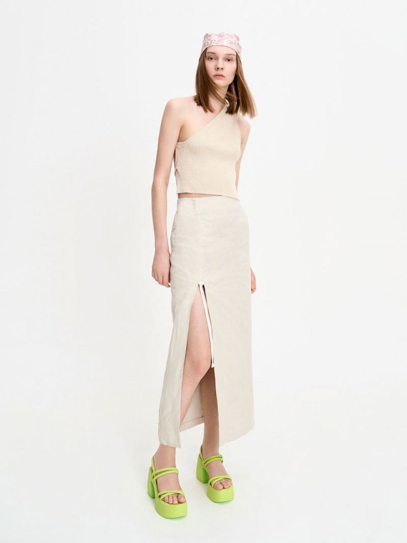 Charles And Keith Nerissa Tubular​ Platform Sandals Light Green | PHILIPPINES A674