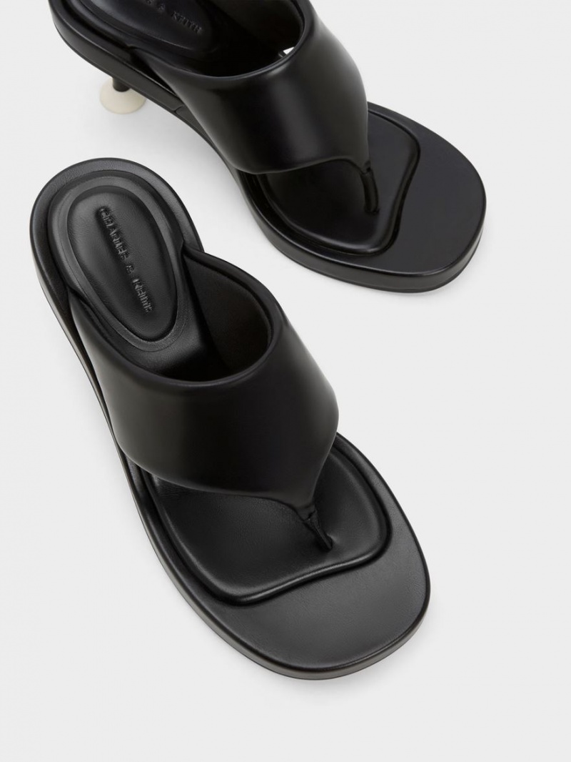 Charles And Keith Noemi Spool Heels Sandals Black | PHILIPPINES Q758