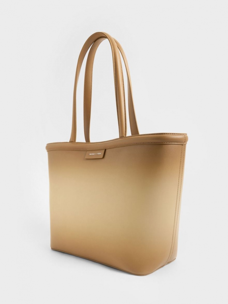 Charles And Keith Ombre Tote Bags Brown | PHILIPPINES I270