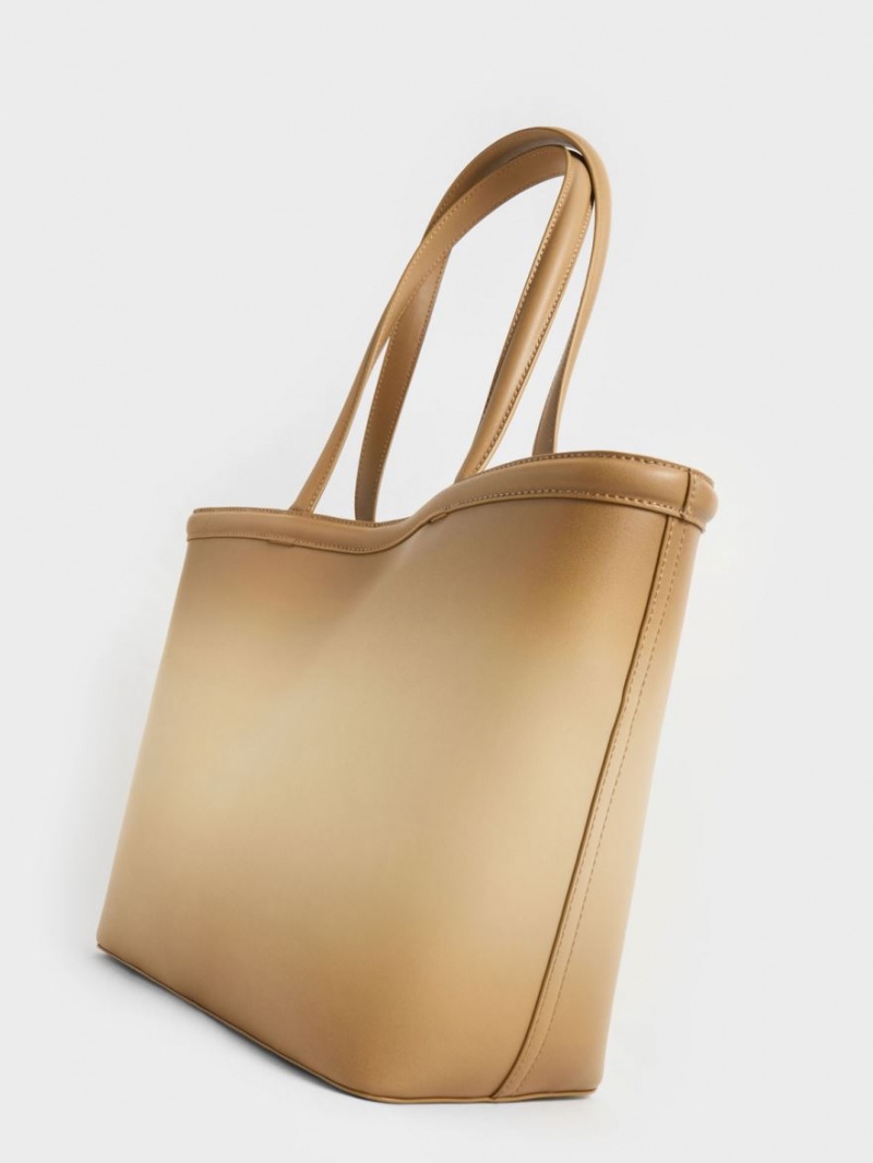 Charles And Keith Ombre Tote Bags Brown | PHILIPPINES I270