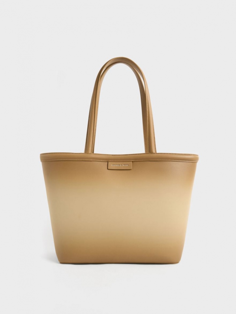 Charles And Keith Ombre Tote Bags Brown | PHILIPPINES I270