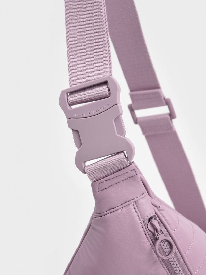 Charles And Keith Panelled Belt Bags Purple | PHILIPPINES R287