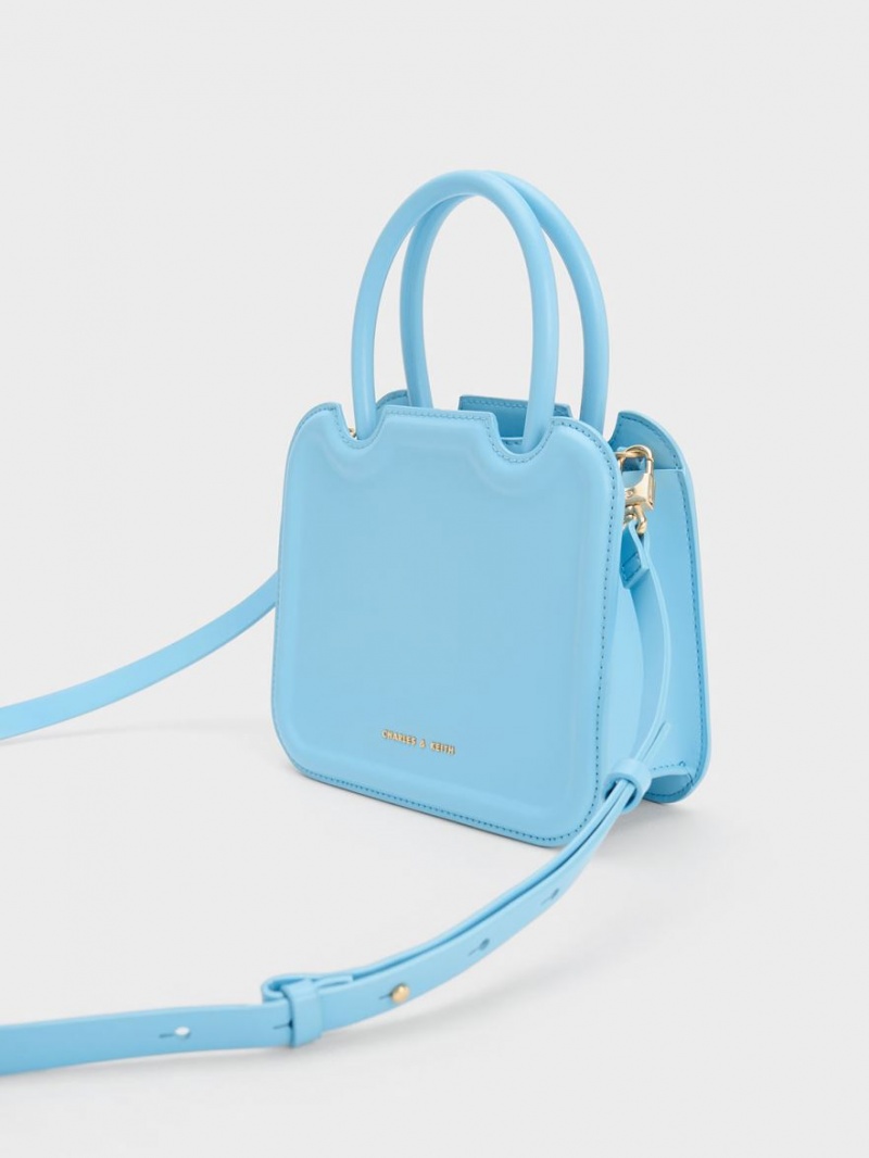 Charles And Keith Perline Sculptural Tote Bags Light Blue | PHILIPPINES H465