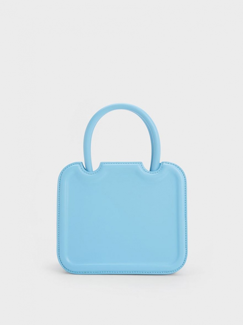 Charles And Keith Perline Sculptural Tote Bags Light Blue | PHILIPPINES H465