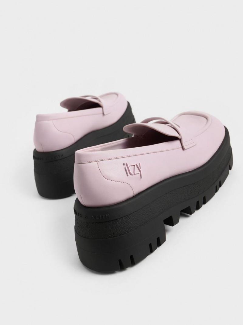 Charles And Keith Rainier Chunky Platform Penny Loafers Purple | PHILIPPINES V495