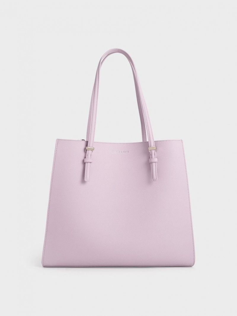 Charles And Keith Sansa Tote Bags Purple | PHILIPPINES H580