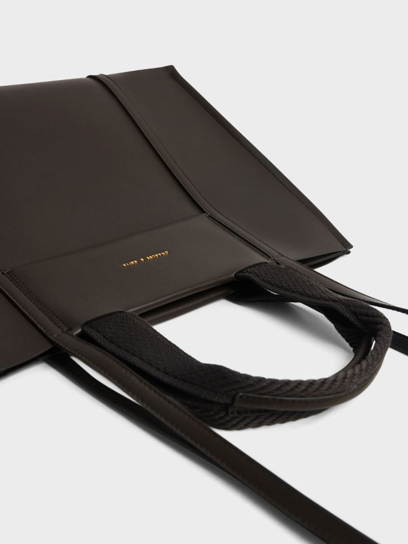 Charles And Keith Shalia Tote Bags Black | PHILIPPINES A374