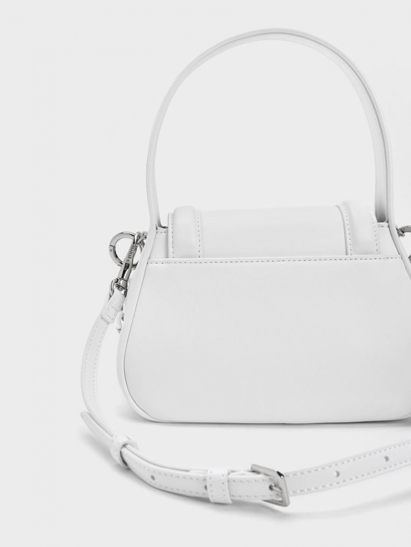 Charles And Keith Shiloh Top Handbag White | PHILIPPINES O073