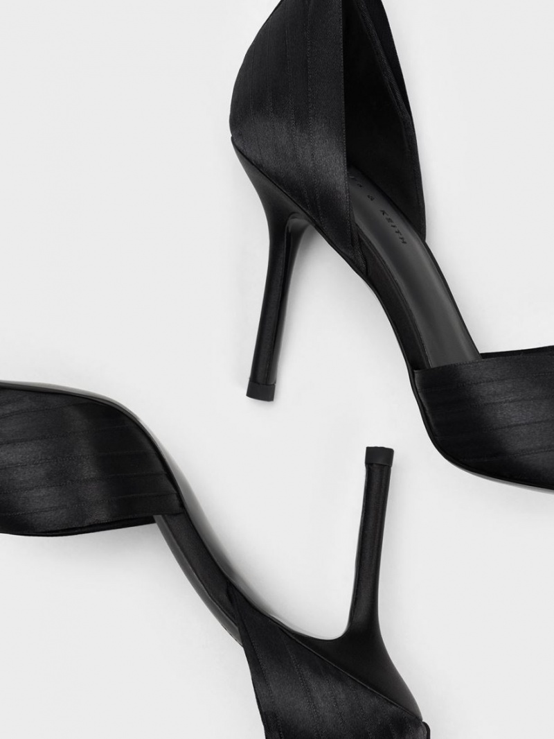 Charles And Keith Tie-Around D'Orsay Pumps Black | PHILIPPINES F596