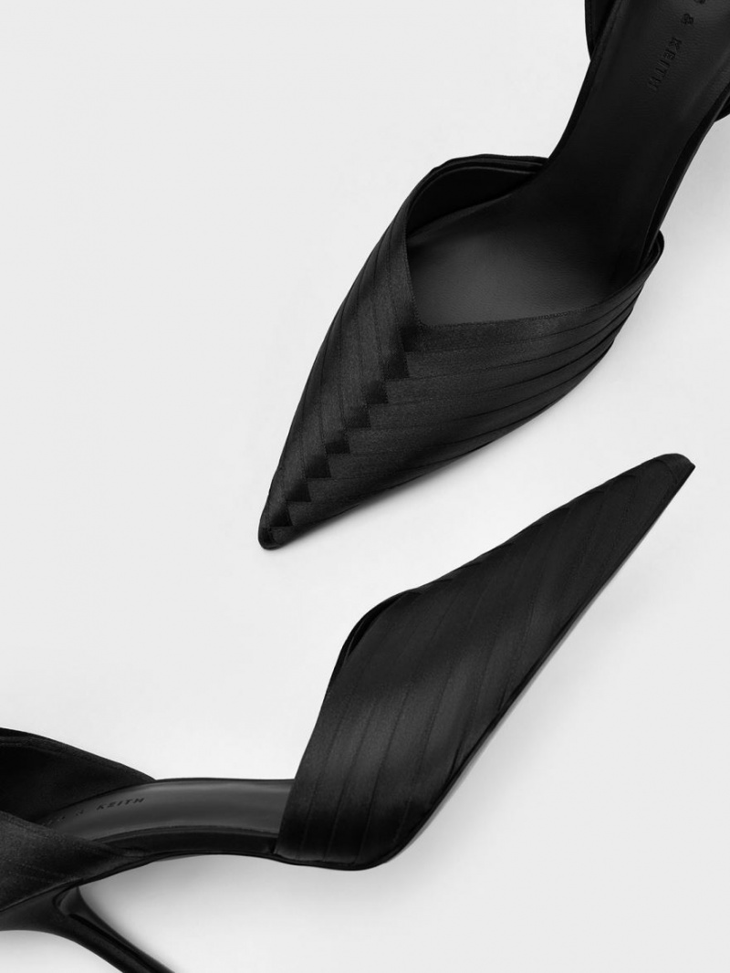 Charles And Keith Tie-Around D'Orsay Pumps Black | PHILIPPINES F596