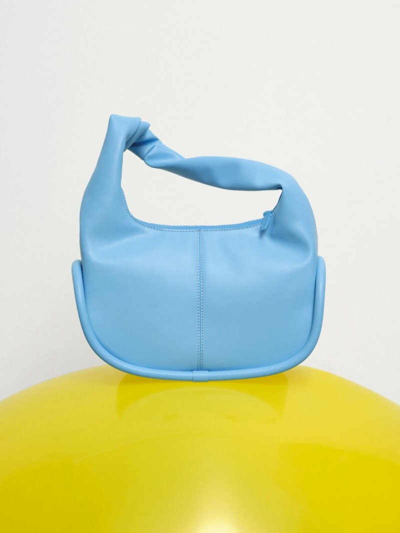 Charles And Keith Tubular Slouchy Hobo Bag Blue | PHILIPPINES E164