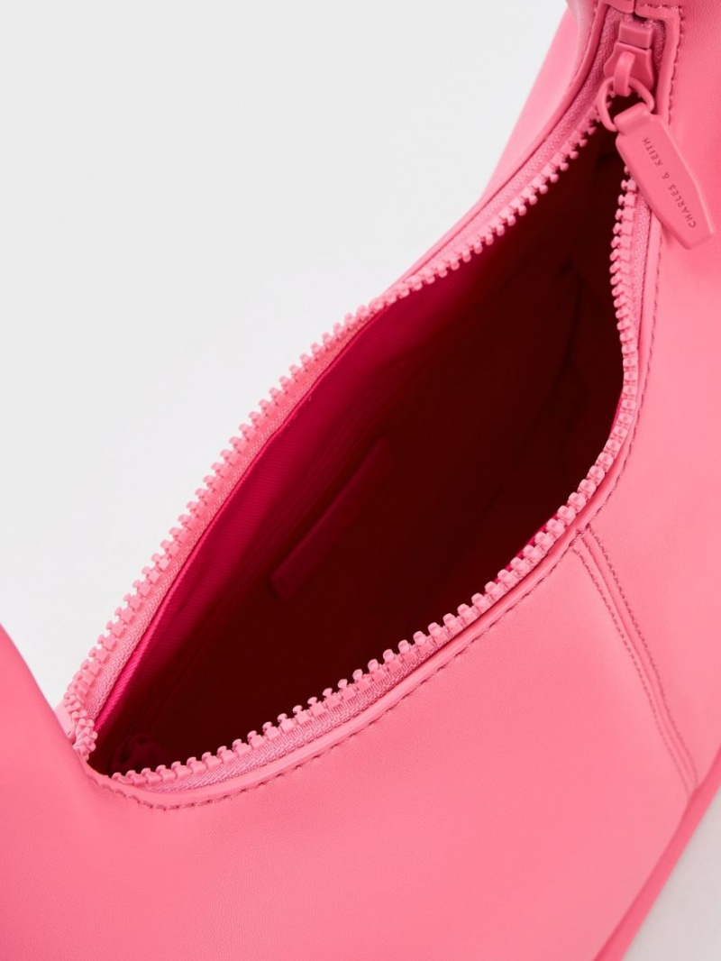 Charles And Keith Tubular Slouchy Hobo Bag Pink | PHILIPPINES N362