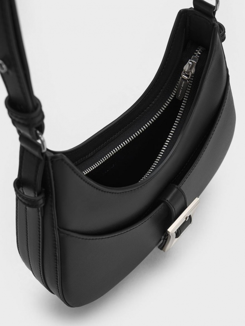 Charles And Keith Xanthe Hobo Bag Black | PHILIPPINES A276