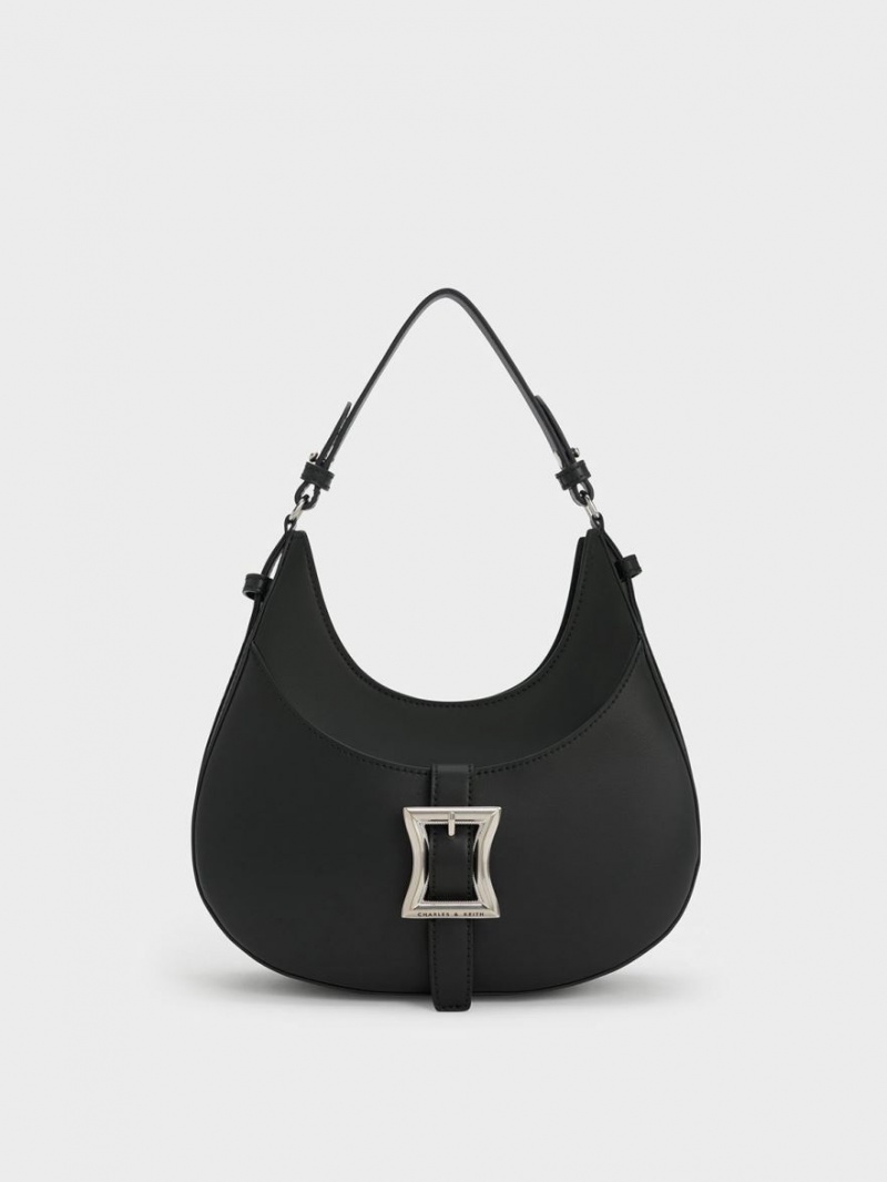 Charles And Keith Xanthe Hobo Bag Black | PHILIPPINES A276